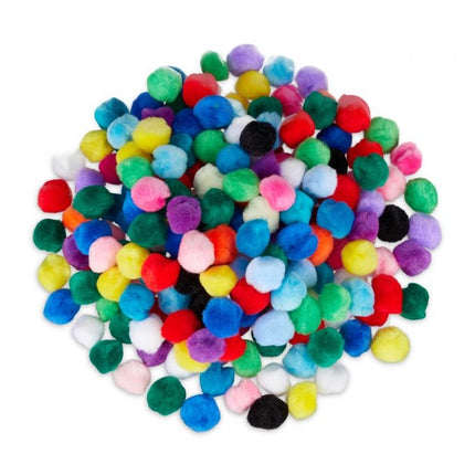 Pompons colorés, 200 pièces