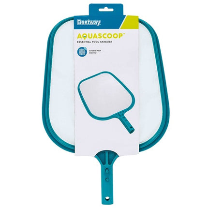 Épuisette de nettoyage de piscine, plastique résistant, bleue