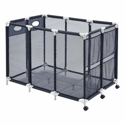 Pool Float Storage Organizer – Rolling Mesh Bin With Pockets