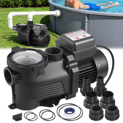 Pool Pump 400W, 11,100 L/H, 24-Hour Timer, Basket