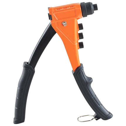 Pop Rivet Gun Kit, 200 Blind Rivets, 4 Nosepieces, Case