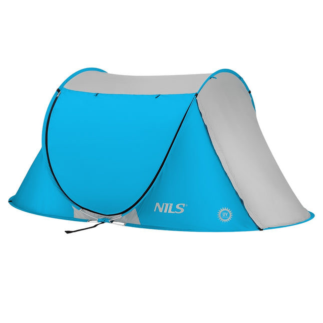 Strandmuschel Pop-Up, Blau, UV-Schutz