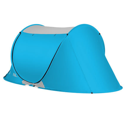 Strandmuschel Pop-Up, Blau, UV-Schutz