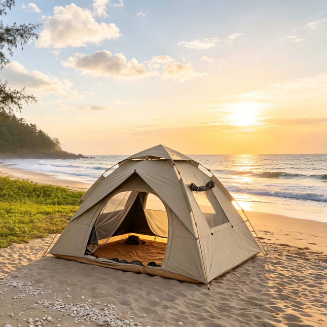 Pop-up-Campingzelt für 3–4 Personen mit Blackout-Beschichtung