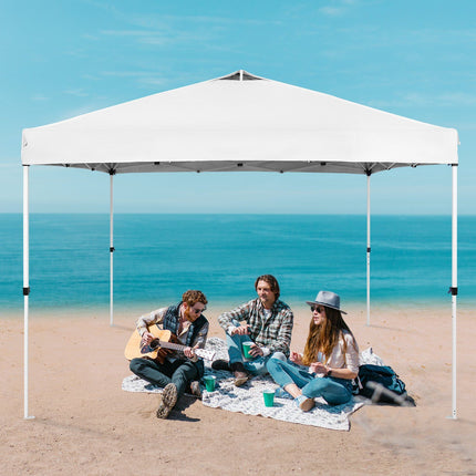 Pop-Up Canopy Tent 10x10 ft, Waterproof, Wheeled Bag