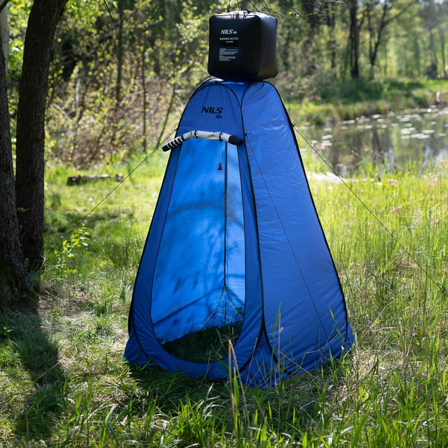Pop-Up Umkleidezelt, Blau, tragbarer Sichtschutz