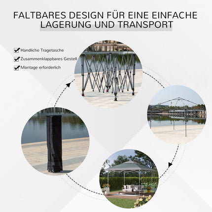 Faltpavillon 3,6x3,6m UV-Schutz, faltbar, grün