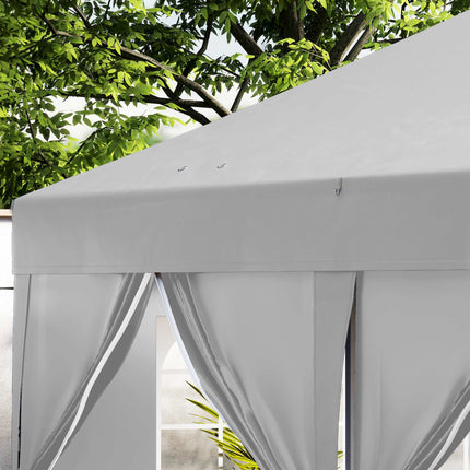 Pavillon pliable 6x3m, protection UV, côtés amovibles