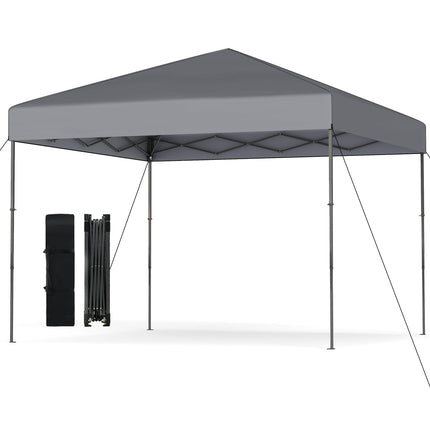 Pavillon pliable avec protection UV50+, hauteur réglable, gris