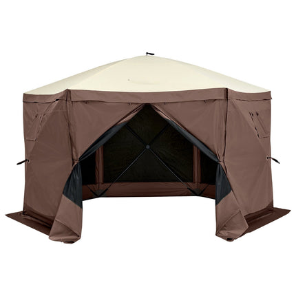 Pop-Up Screen Tent 11.5x11.5 ft, 6-Sided, Mosquito Net