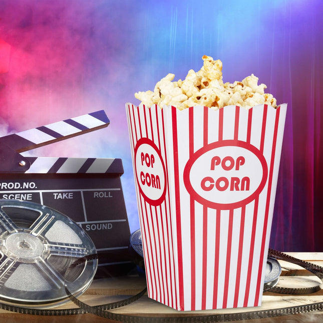 Popcorn-Tüten-Set, 60 Stück, wiederverwendbar, Kino-Stil