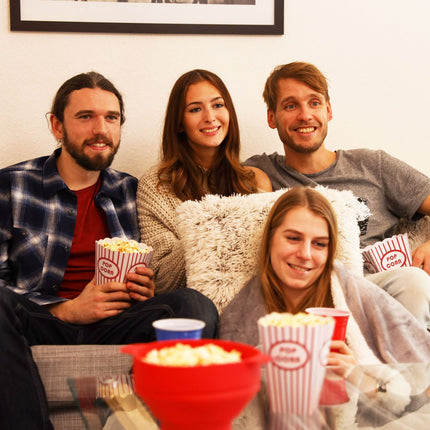 Lot de 60 sachets à popcorn réutilisables style cinéma