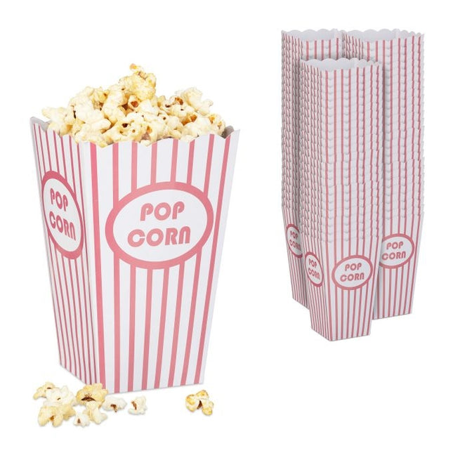 Sachets de pop-corn, 72 pièces, rose