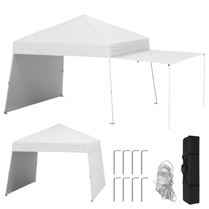 Pop-up Pavillon Zelt 430x280 cm, umwandelbare Seiten, Weiß