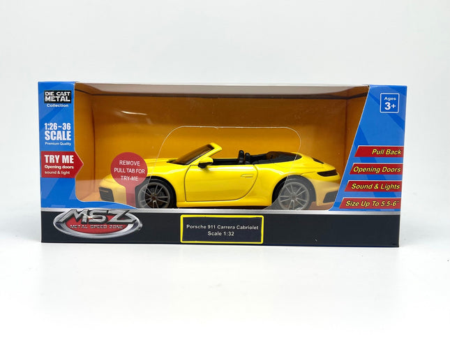 Porsche 911 Carrera Cabriolet Modellauto, Maßstab 1:32