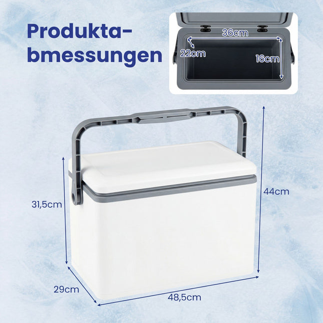 Glacière rigide portable de 12 L avec poignée ergonomique