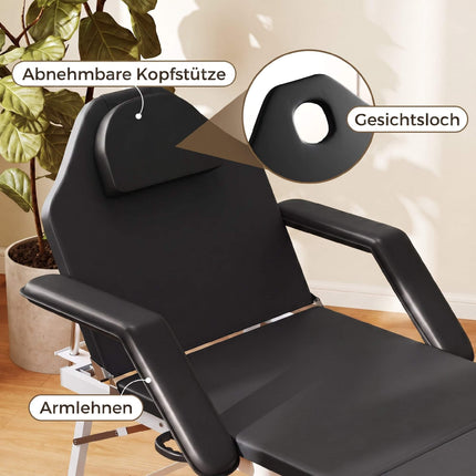 Table de massage portable à 3 sections, réglable avec appui-tête