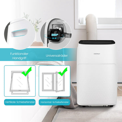 Tragbare 4-in-1-Klimaanlage, 12000 BTU, WiFi-Steuerung