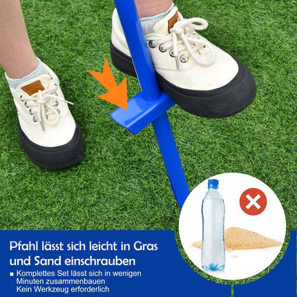 Ensemble de tetherball portable et réglable avec raquettes