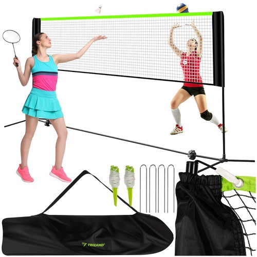 Tragbares verstellbares Volleyball-, Badminton-, Tennisnetz-Set