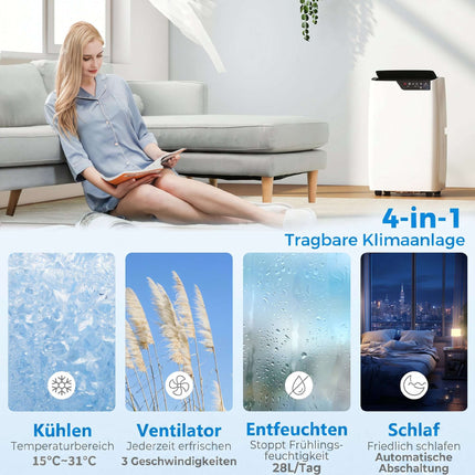 Climatiseur portable 12 000 BTU, Wi-Fi, mode 4 en 1