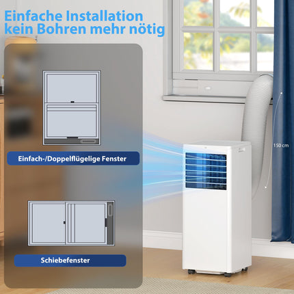 Tragbare Klimaanlage 9000 BTU, 4-in-1 Kühlgerät