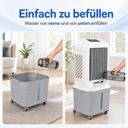 Refroidisseur d'air portable avec télécommande, réservoir de 25 L, 3 vitesses