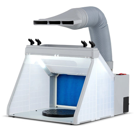 Tragbare Airbrush Spritzkabine mit LED-Leuchten & Drehteller