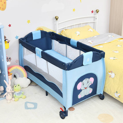 Parc pour bébé portable avec berceau et table à langer