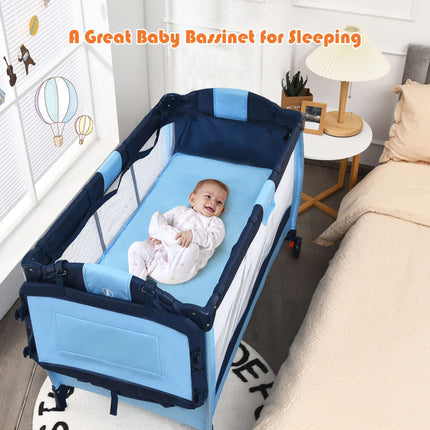 Parc pour bébé portable avec berceau et table à langer