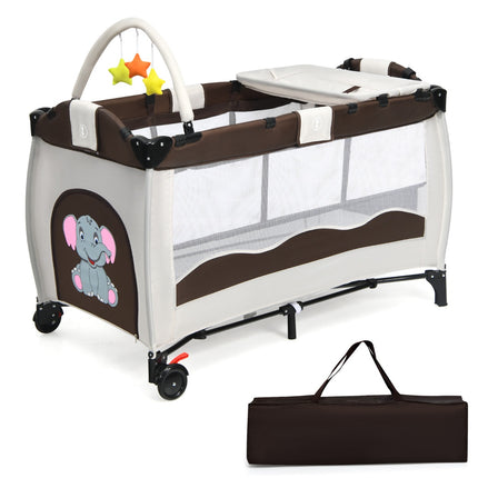 Parc pour bébé portable avec berceau et table à langer