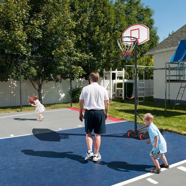 Panier de basket portable, hauteur réglable, panneau de 71 cm (28 pouces).