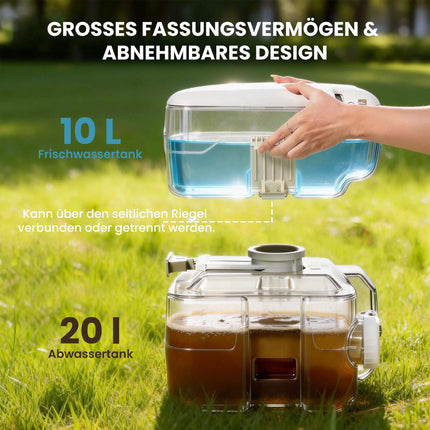 Tragbare Campingtoilette, 20L Fäkalientank, 147kg Tragkraft