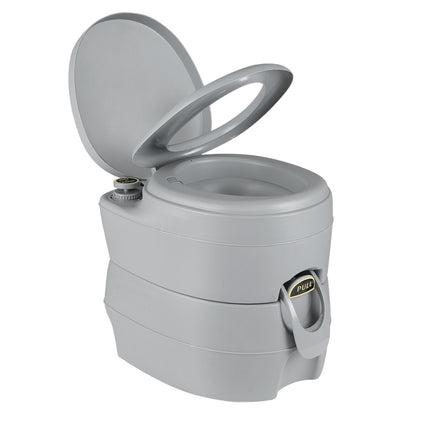 Toilettes de camping portables avec réservoir à déchets de 20 L, grises