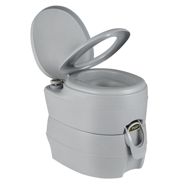 Toilettes de camping portables avec réservoir à déchets de 20 L, grises