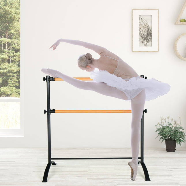 Tragbare Doppel-Ballettstange, 1,2 m, höhenverstellbar