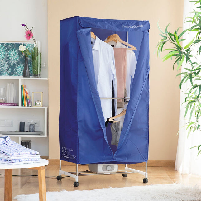 Tragbarer elektrischer Trockner mit 2 Ebenen Dupledry Blau InnovaGoods 1200 W