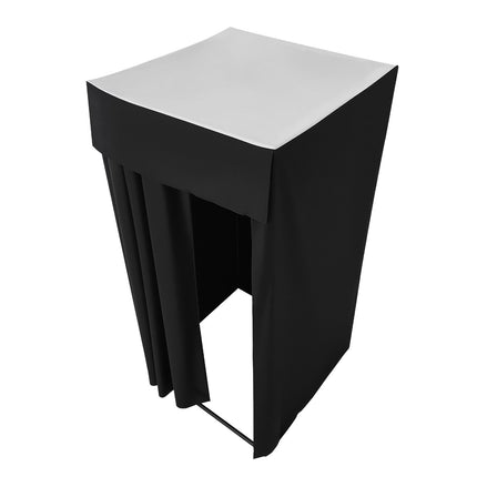 Portable Fitting Room, Black Polyester Curtain, Hook, 99cm