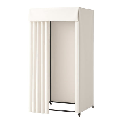 Portable Fitting Room With Curtains, Casters, 99x99x204.5 cm