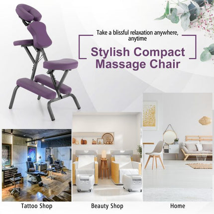 Tragbarer, zusammenklappbarer Massagestuhl, höhenverstellbar, Tasche