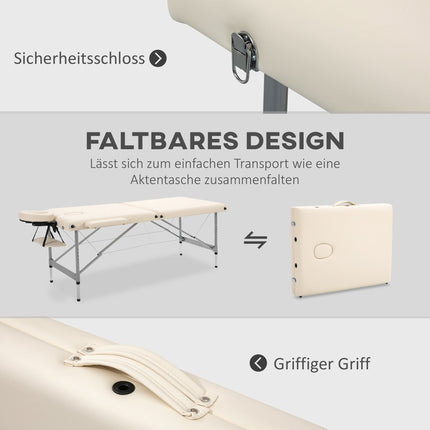 Table de massage pliante portable avec appui-tête, 186 x 71 x 83 cm
