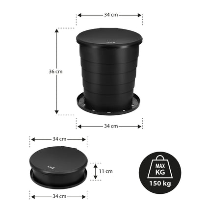 Tragbare faltbare Reise-Toilette, kompaktes Design