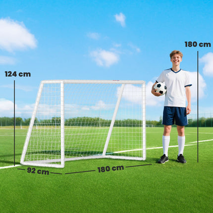 Tragbares Garten-Fußballtor – wetterfest, einfacher Aufbau, 180x92x124 cm