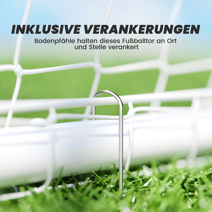 Tragbares Garten-Fußballtor – wetterfest, einfacher Aufbau, 180x92x124 cm
