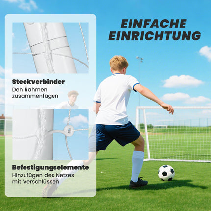 Tragbares Garten-Fußballtor – wetterfest, einfacher Aufbau, 180x92x124 cm