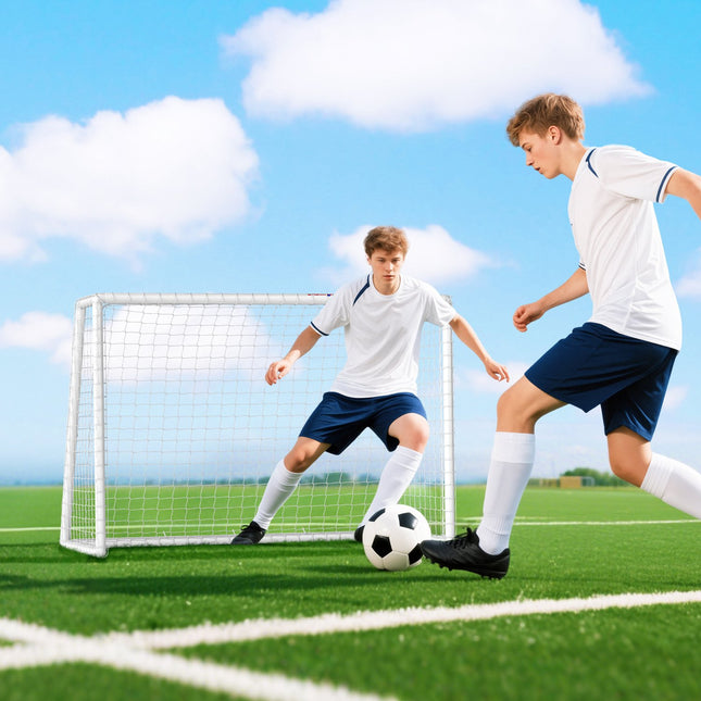 Tragbares Garten-Fußballtor – wetterfest, einfacher Aufbau, 180x92x124 cm