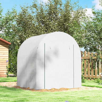 Serre portable avec structure en acier et bâche en plastique, 1,8 x 1,8 m