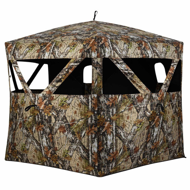 Abri de chasse portable pour 4 personnes avec fenêtres silencieuses