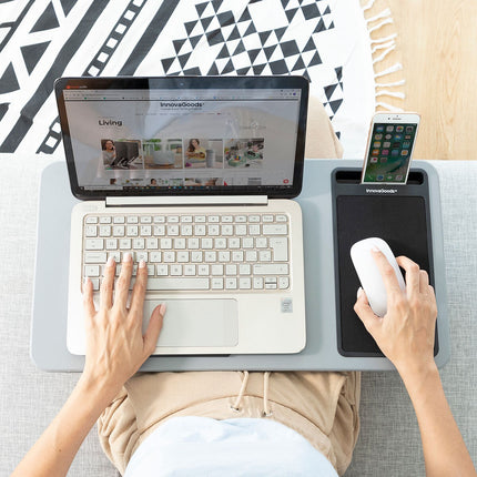 Tragbarer Laptop-Schreibtisch mit XL-Kissen Deskion InnovaGoods