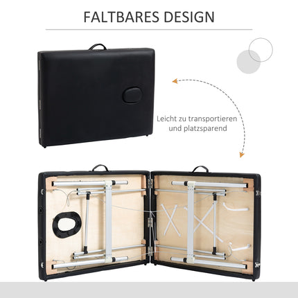 Table de massage portable avec sac de transport, hauteur réglable